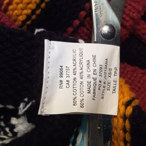 Billabong Southwestern long Sweater Size XS/S - Picture 8 of 9